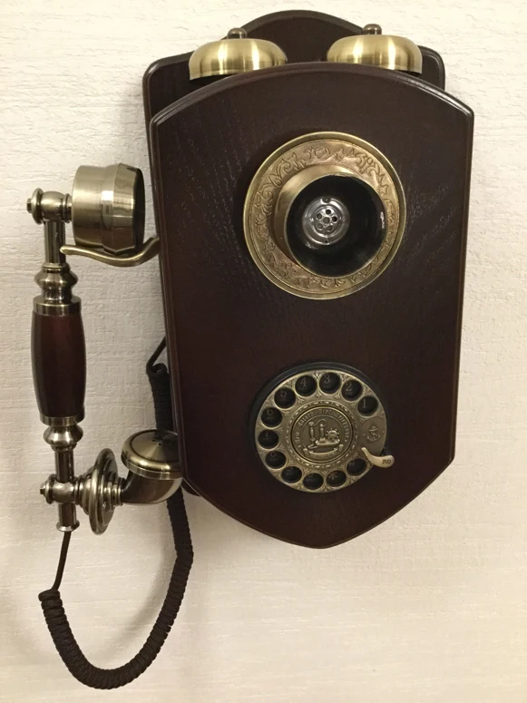 Ретро настенный телефон проводной телефон стационарный антикварный для дома гостиничный салон из дерева telefonos fijos antiguo