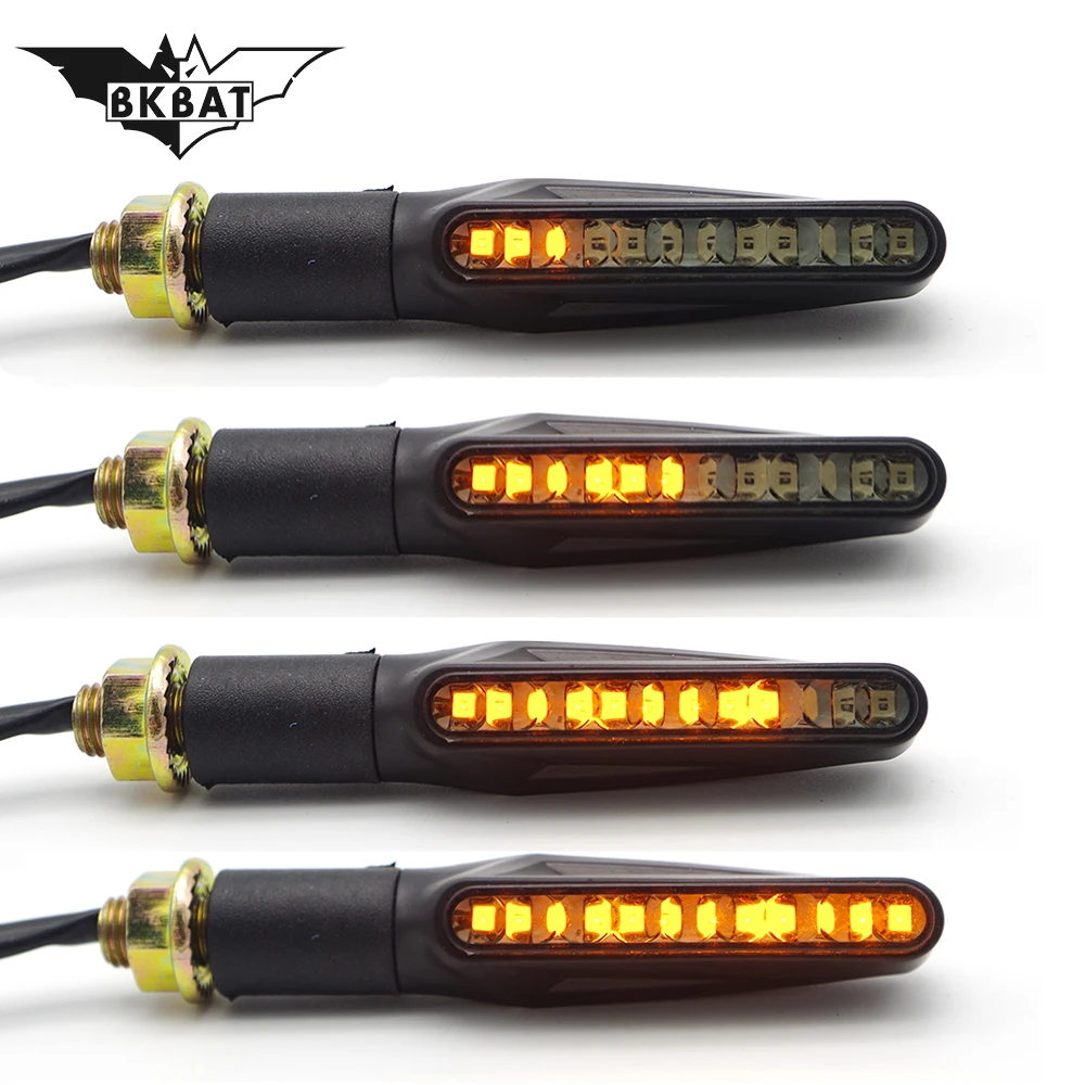 

Motorcycle Flow LED Turn Signal Indicator flashing light Cover For YAMAHA tmax 530 banshee fjr 1300 r1 2008 ybr 125 mt07 2018