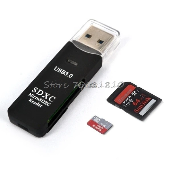 

2 in 1 USB 3.0 Micro SD SDXC TF T-Flash Memory Card Reader Adapter Up To 5 Gbps Z09 Drop ship