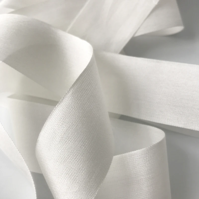 Genuine Undyed Pure Thin Taffeta Silk Ribbon 2mm 4mm 10mm to 38mm For Handcraft Embroiey