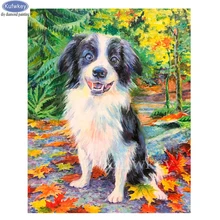 DIY фото на заказ Алмазная вышивка щенок 5d Diy Алмазная картина вышивка крестиком милая собака домашнее животное наклейки с животными на стену Декор B820