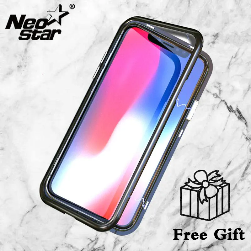 

Luxury Phone Case For iPhone XR XS Max X 7 Plus Magnetic Adsorption PC Plastic Case Cover For iphone 6 7 6 Plus 7P