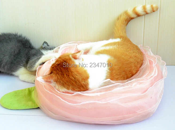 [MPK Cat Beds] романтическая розовая кровать для кошки, красивое спальное место для кошки
