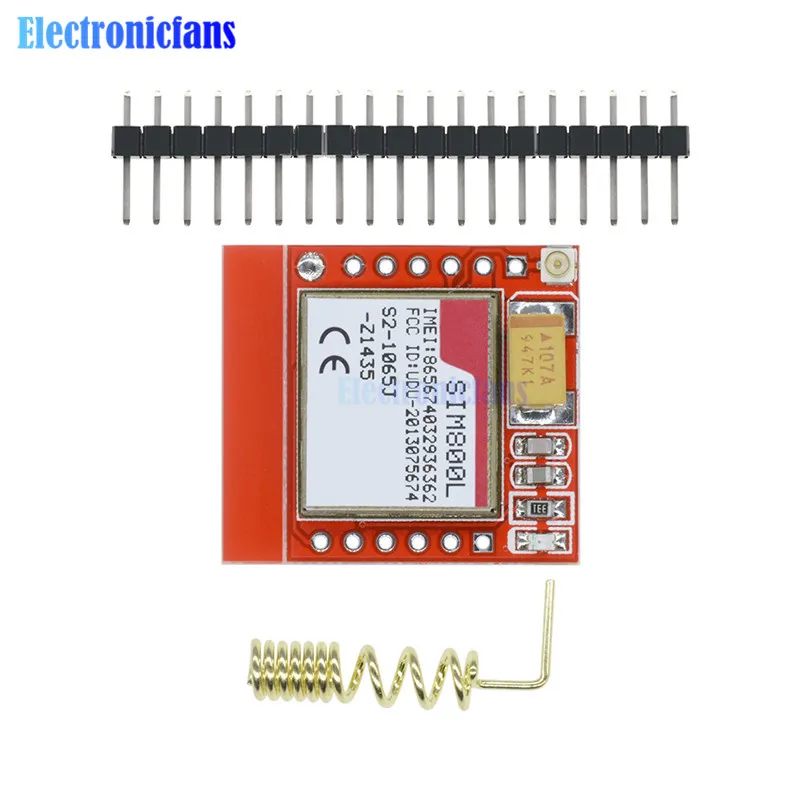 10 шт. мини самый маленький модуль SIM800L GPRS GSM карта MicroSIM Core Беспроводная плата четырехдиапазонный последовательный порт TTL с антенной для Arduino