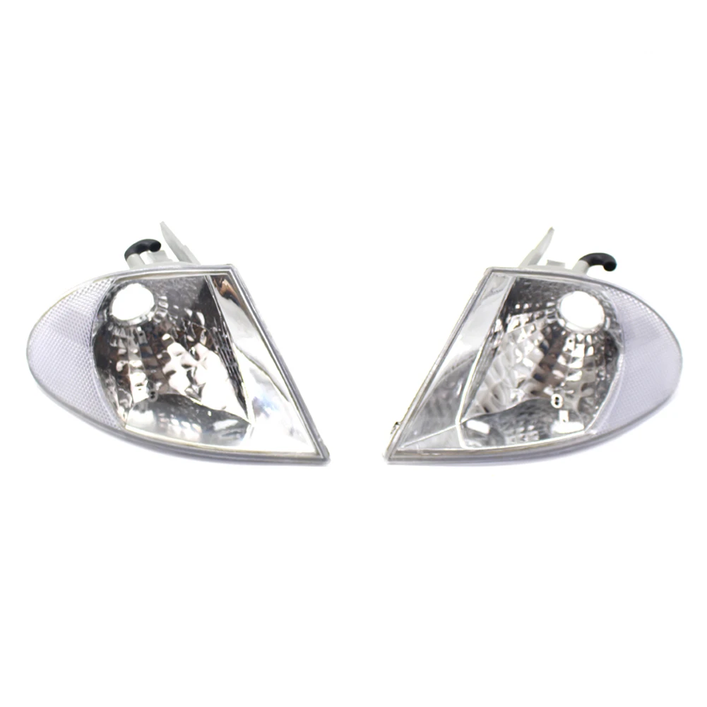 

DJSona 2PCS Clear Corner Lights ABS 2PCS Clear Corner Lights Parking Lamps fits replacement for BMW 1998-2001 3-Series E46 4DR