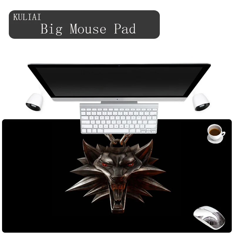 

XGZ The Witcher Computer Mouse Pad Logo Mousepads Decorate Your Desk Non-Skid Rubber Pads 30X60 SIZE 40X90 Cm Thickness 2-5mm