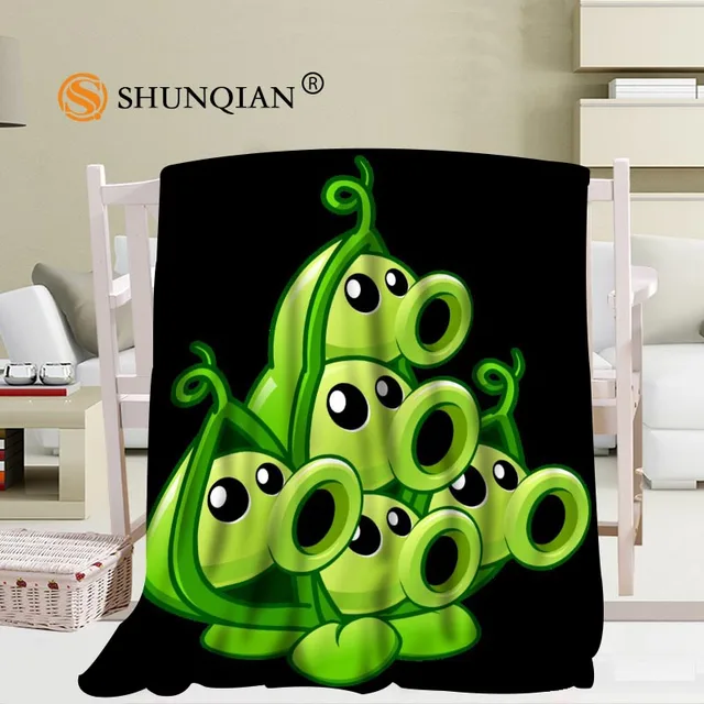 Custom big size plant vs zombie Blankets for beds Falafel warm winter