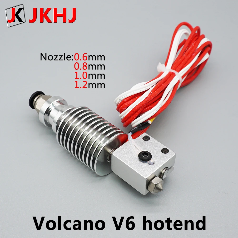Запчасти для 3D принтера E3D V6 Volcano hotend сопло большого диаметра 1 75 мм/0 6 0 8 2 мм 12 В/24 В J