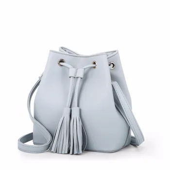 

2018 New arrival of high quality pu Fashion simple ladies bag bucket bag Messenger shoulder bag