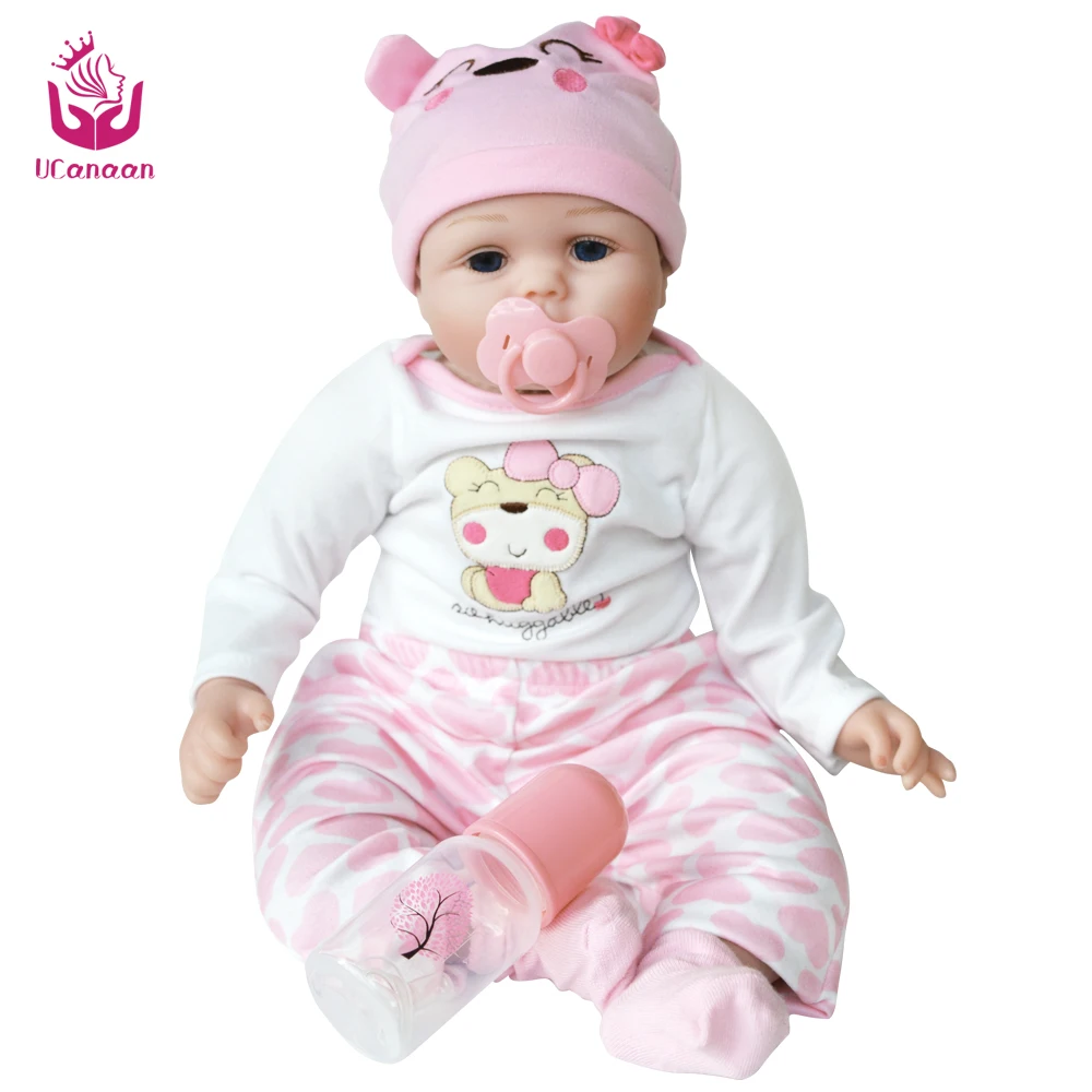 UCanaan/55 см мягкие силиконовые куклы Reborn Baby 22 &quotигрушка для обувь девочек