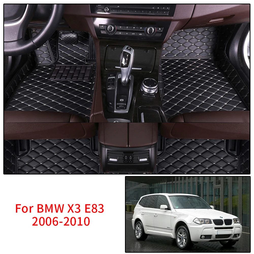 

Car Floor Mats for BMW X3 E83 Custom Floor Mats 2006 TO 2010 Protection Waterproof Non-slip Leather Carpet Car Styling