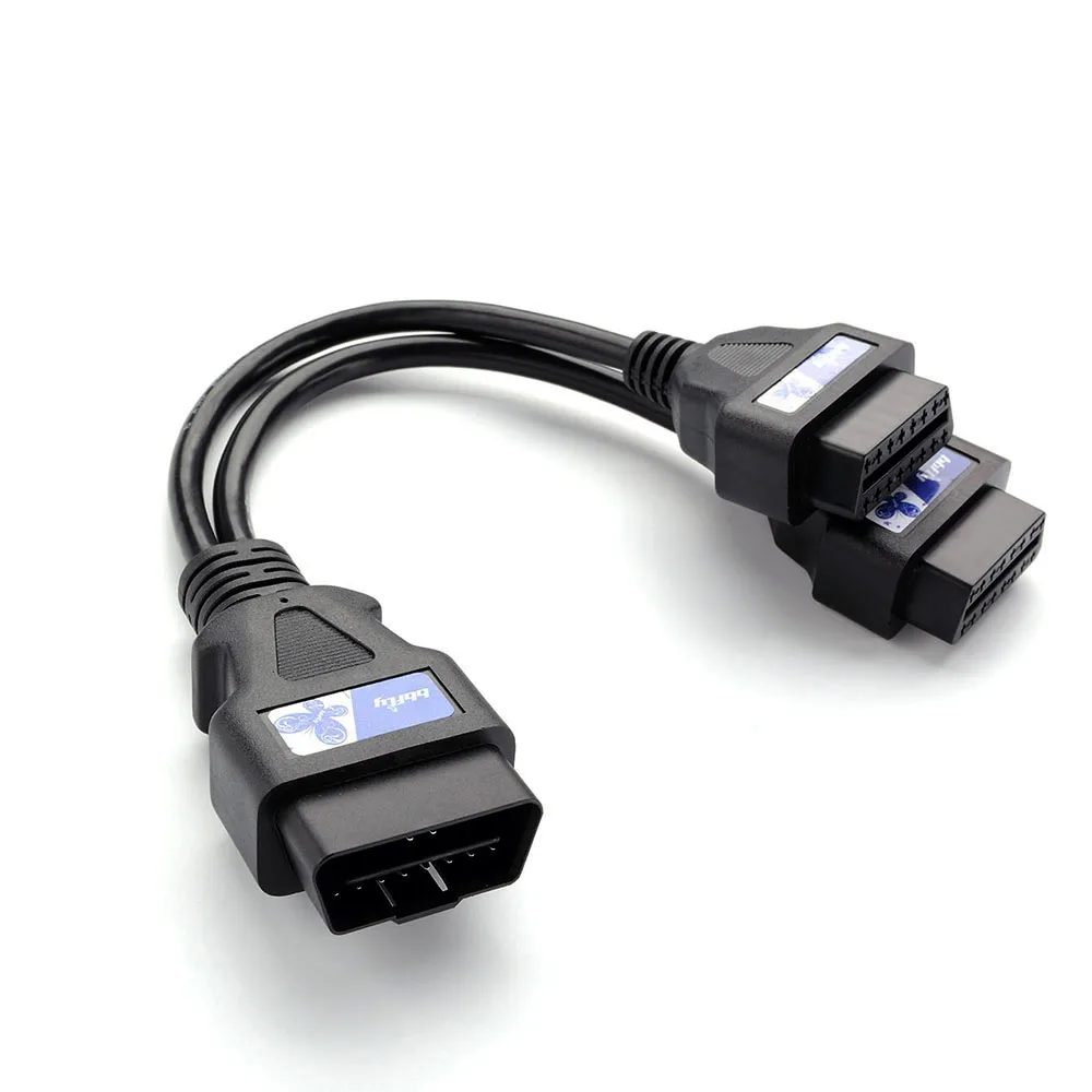 Bbfly-B1 OBD II OBD2 16Pin Splitter Расширение 1x мужской и 2x Женский Удлинительный Кабель-адаптер(1FT/30 см