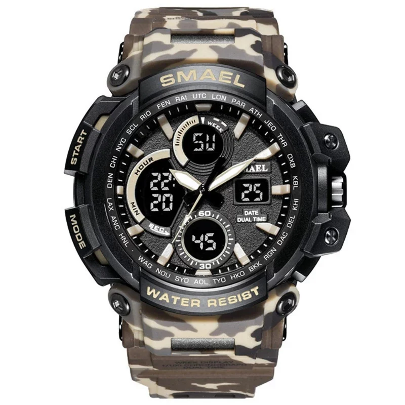 

Students Men's Camouflage LED Sports Watch,Waterproof Digital Electronics Casual Military Camouflage Sports Watch Luminous