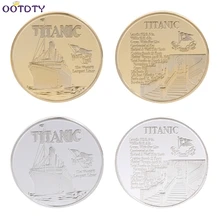 Памятная монета Титаник корабль инцидент коллекция искусства Подарки BTC Bitcoin сплав