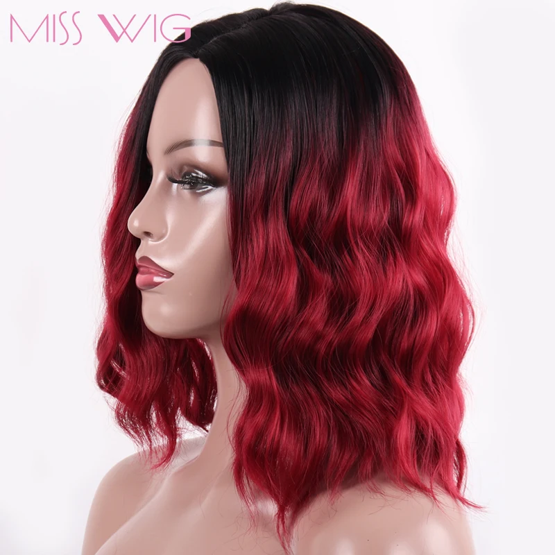 Us 10 9 31 Off Miss Wig Kinky Curly Wigs Red Color For Black Women Synthetic Wig African America Fluffy Hair High Temperature Fiber In Synthetic