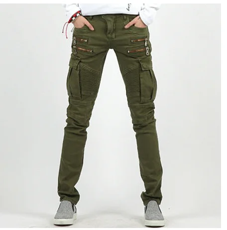 

Gothic Mens Punk Rock Retro Pants Slim Fit Trousers Multi Pockets Skinny 2 Colors E23