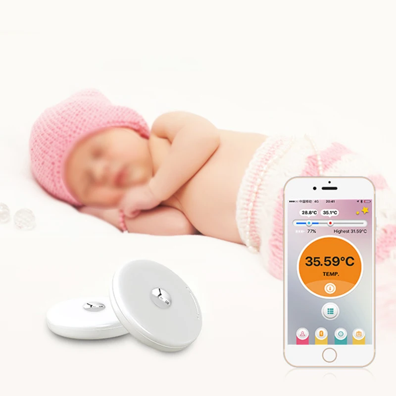 

Intelligent Wearable Safe Soft Thermometer Bluetooth Smart Kids Baby Monitor
