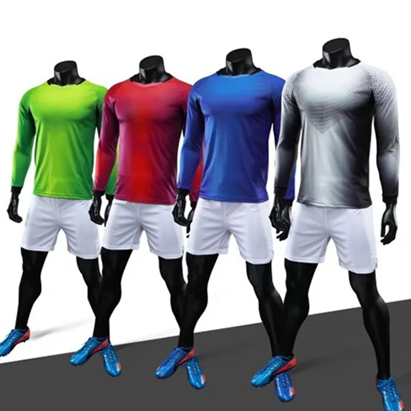 

2019 Autumn Long Sleeve Football Jersey Kids Soccer Uniforms Boys Sports Running Football Sets for School Training 8-12T