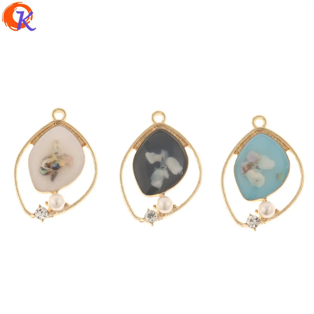 

Cordial Design 50Pcs 19*27MM Jewelry Accessories/DIY Making/Earrings Connectors/Shell Effect Pendant/Hand Made/Earring Findings