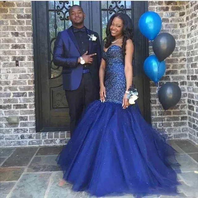 navy blue and black prom