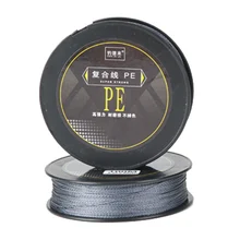 DIAO DE LAI темно-серая жесткая Конская леска 4 серии 100 метров PE плетеная леска диаметр укуса: 0,5 мм Ралли: 40,2 кг