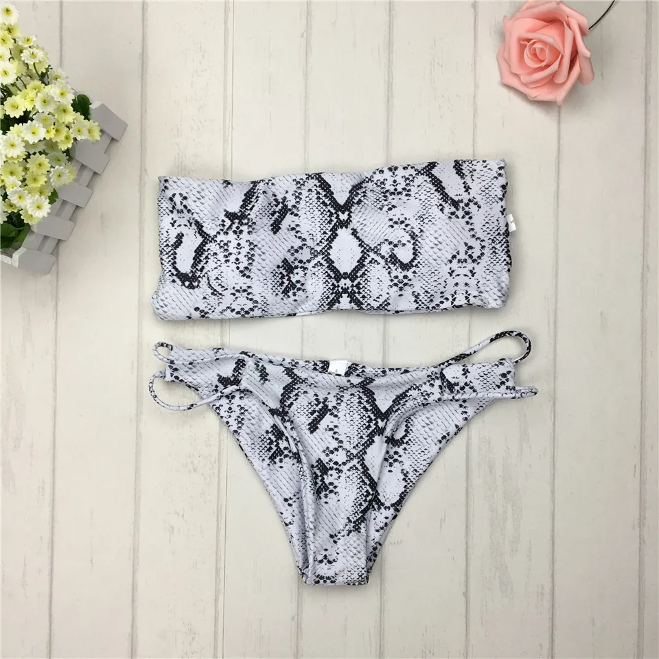 

Evage pitaya High quality Snake print bikini Cheeky Cut bikini bottom brazilian bikini 2017 Plaited Bikini Bottom swimwear women
