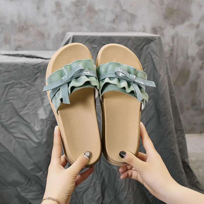 

2019 summer sandals sponge cake thick-soled slippers flat with waterproof platform flowers wild women's shoes zapatos de mujer