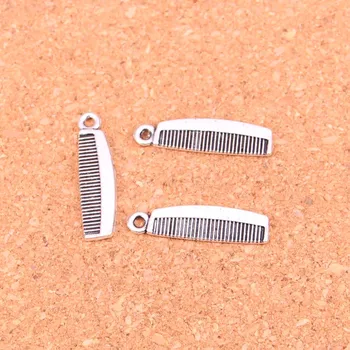

92Pcs Antique Silver Plated comb Charms Diy Handmade Jewelry Findings Accessories 16*7mm
