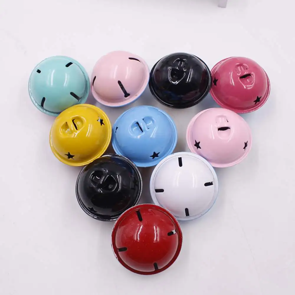 

2Pcs Colorful Iron Loose Beads Jingle Bells Christmas Decoration Pendants DIY Crafts Handmade Accessories Size 40*40*34mm