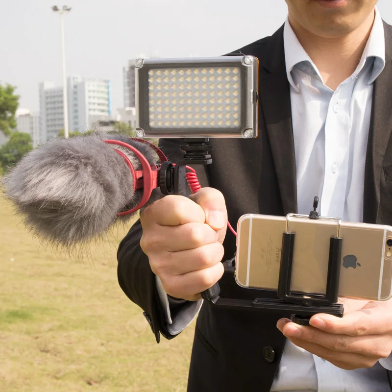 For iPhone 6 Video Film Kit Microphone Rode VideoMic Go + Mini LED Light + Microphone Windshield