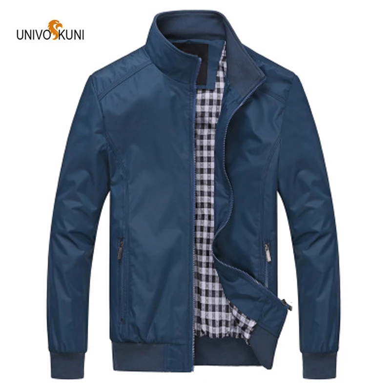 UNIVOS KUNI Новая мужская куртка с воротником стойкой на весну и осень Повседневная