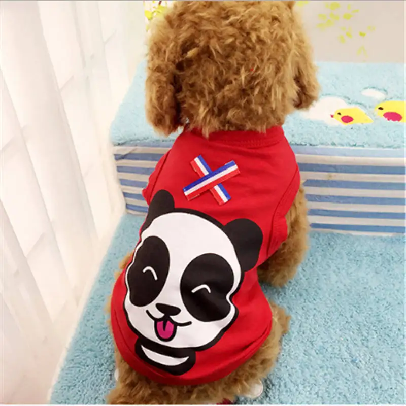 

2019 dog spring and summer new clothes puppy dog clothes small animal pattern flower vest cat fashion t-shirt xs-xxL