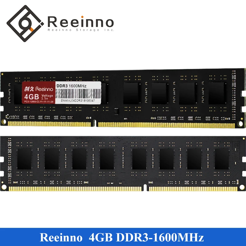 

Reeinno ram ddr3 4GB 8GB 1600MHz memory 1.5V New NON-ECC 240pin Lifetime warranty Single memory rams Desktop for Intel