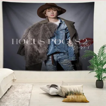 

Custom Nissy printed Creative tapestry living room bedroom background wall fabric hanging painting small fresh