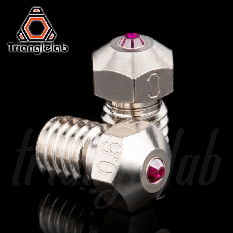 trianglelab T-V6 Plated Copper ruby nozzle Reprap v6 hotend Ultra high temperature Compatible with PETG ABS PEI PEEK NYLON