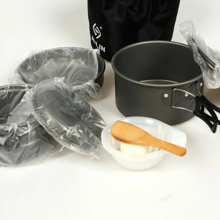 Outdoor Camping Cookware Set Portable Camping Tableware for 2-3 Person Picnic Outdoor Tableware pot Pan Bowl Set for BBQ Travel Outdoor Camping Cookware Set Portable Camping Tableware for 2-3 Person Picnic Outdoor Tableware pot Pan Bowl Set for BBQ Travel