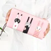 Funny Kitten Design Women Long Wallet PU Leather Cute Cartoon Cats Girls Zipper Purse Ladies ID Bank Card Holder Clutch Bag 6