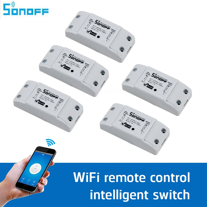 2//5X Sonoff WiFi Smart Switch Timer IOS//Android APP Fernbedienung Home Steckdose