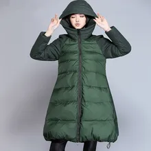 New 2016 Winter Olive Green Jacket Women Italy Plus Size 4XL 5XL Thick Warm Hooded Ultra Light Women Duck Down Coat Snowear