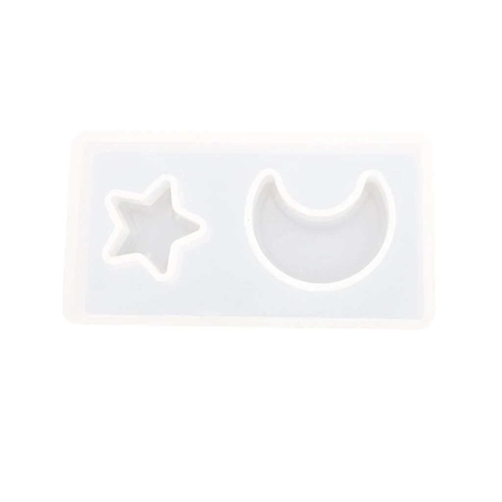 

Translucent Silicon Mould Moon Star Mold AB Glue DIY Resin Making Crafts