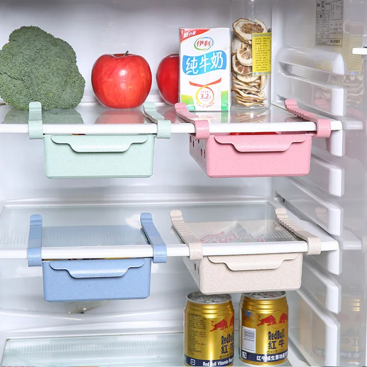 Экологически чистый Многофункциональный кухонный рефрижератор шкаф для хранения полка холодильника с морозильной камерой Держатель Выдвижной ящик Органайзер компактные
