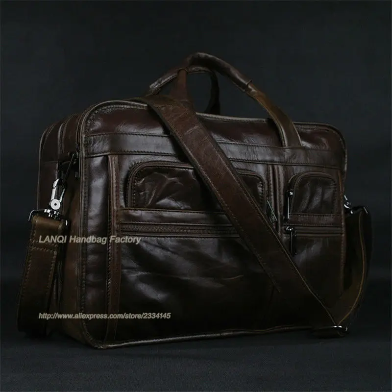 Роскошный мужской портфель из натуральной кожи, деловая сумка, кожаная сумка-мессенджер, сумка на плечо для мужчин, портфель для ноутбука