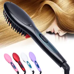 4 цвета щетка для волос быстрый выпрямитель для волос расческа для волос электрическая щетка расческа Утюги Автоматическая расческа для