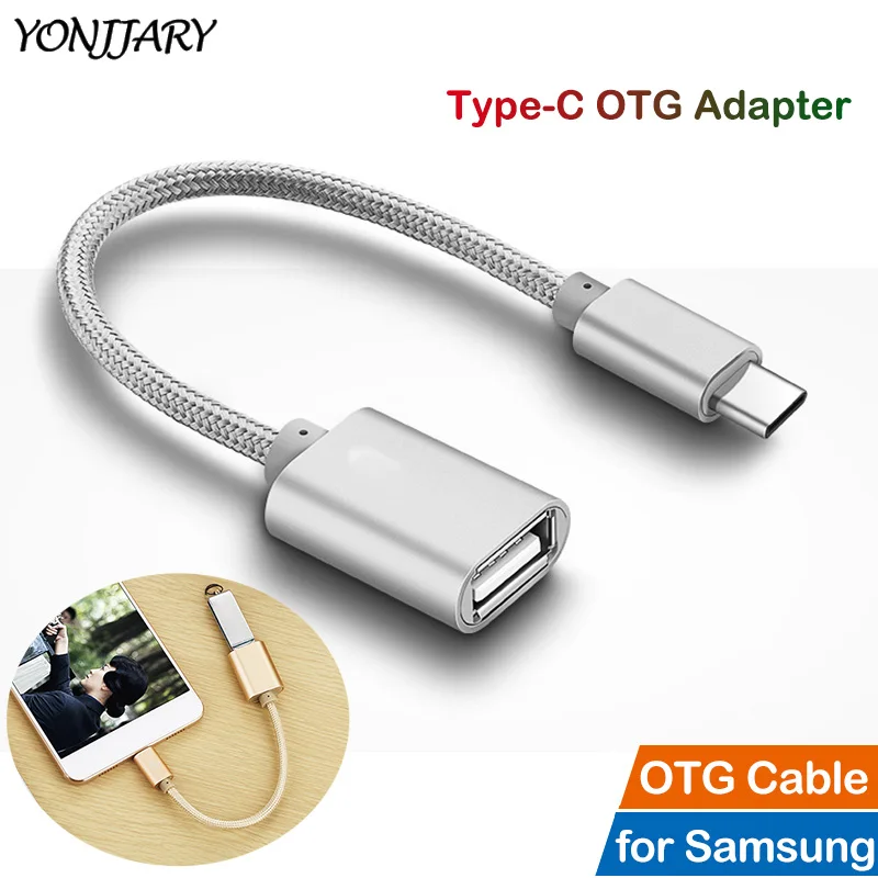 

Type-C OTG Adapter Cable for Samsung Galaxy S8 S9 S10+ Plus S10e Note 8 9 A6s A9s A8 2018 A5 A7 2017 USB C Cable OTG Converter