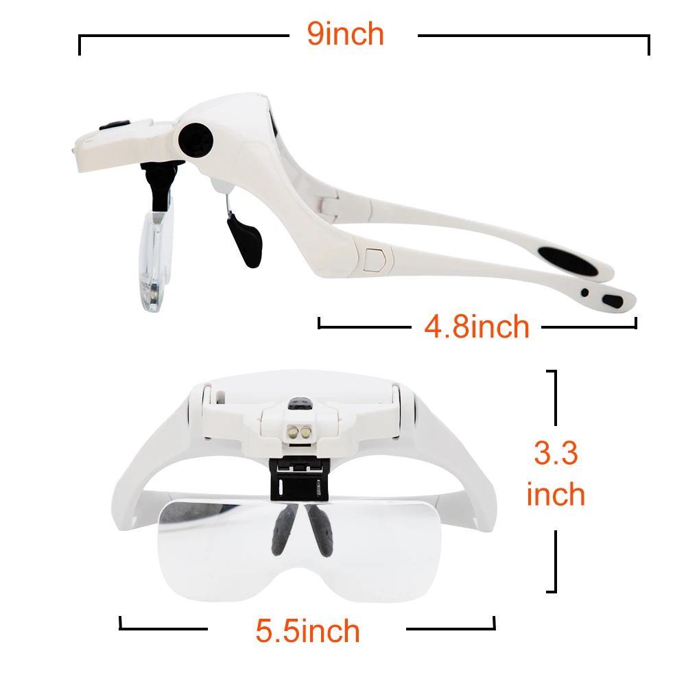 Наращивание ресниц 5 объектив регулируемая повязка увеличительное стекло лупа с светодиодный светильник лампа увеличительное стекло es для накладных ресниц