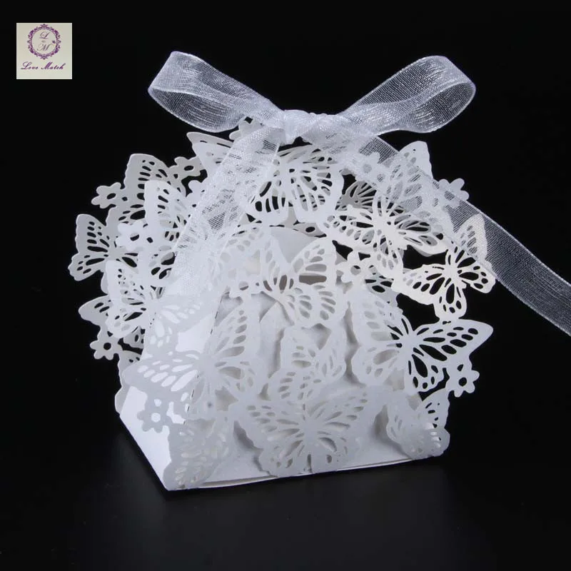 50 шт бабочка коробка конфет на свадьбу Baby Shower сувениры бумажная коробка со свадебными сувенирами и подарками коробочки для небольших подарков для гостей Свадебные украшения