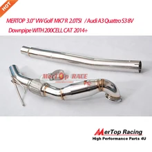MERTOP Racing 3 ''турбо из нержавеющей водосточной трубы для A3 S3 8V TT/GO LF MK7 R 2,0 T с 200 ячейками cat