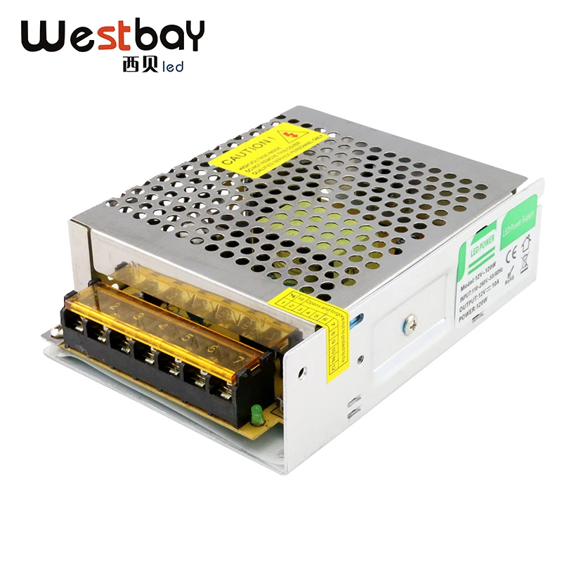 

12V 10A 120W switching power supply, 12V 120 watts power adapter, 12V led strip transformer Free Shipping