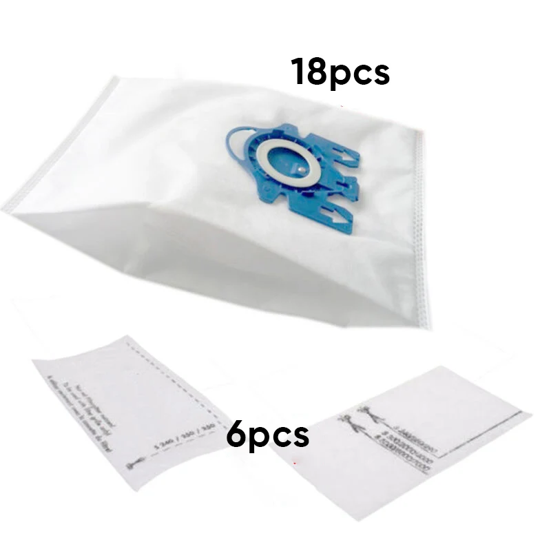 

Durable 18pcs Bags +6pcs Filters For Miele GN Vacuum Cleaner Hyclean 3D Household Supplies Vacuum Cleaning Bag