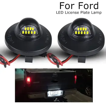 

2Pcs LED License Number Plate Light lamps bulbs car auto Exterior Accessories Car Styling bright fit for Ford F-150 01-14 years